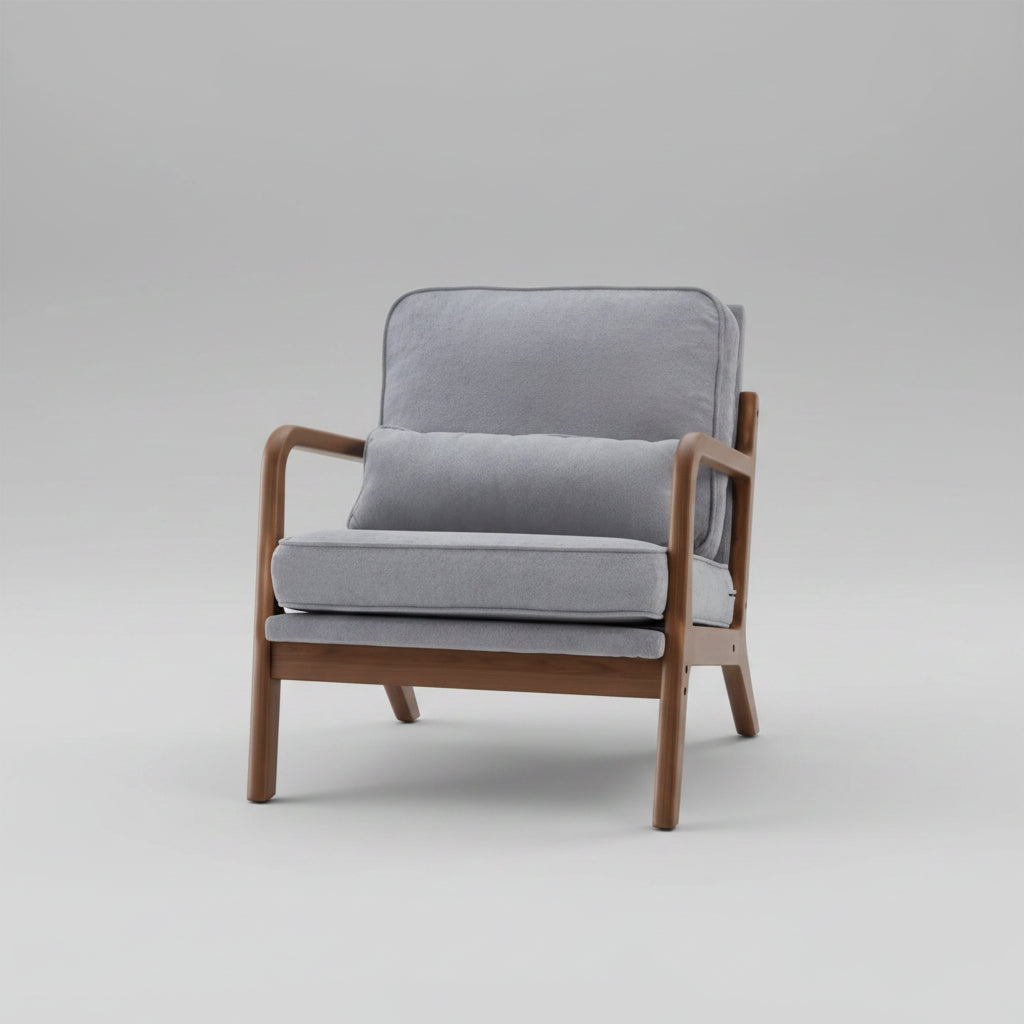 Solid Wooden Frame Accent Chair