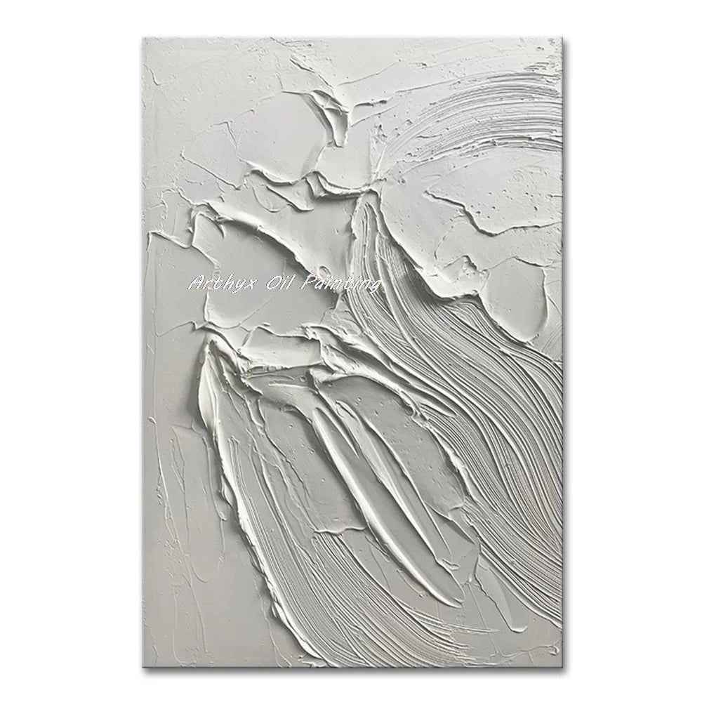 Canvas Art Beige Hand Painted Abstract