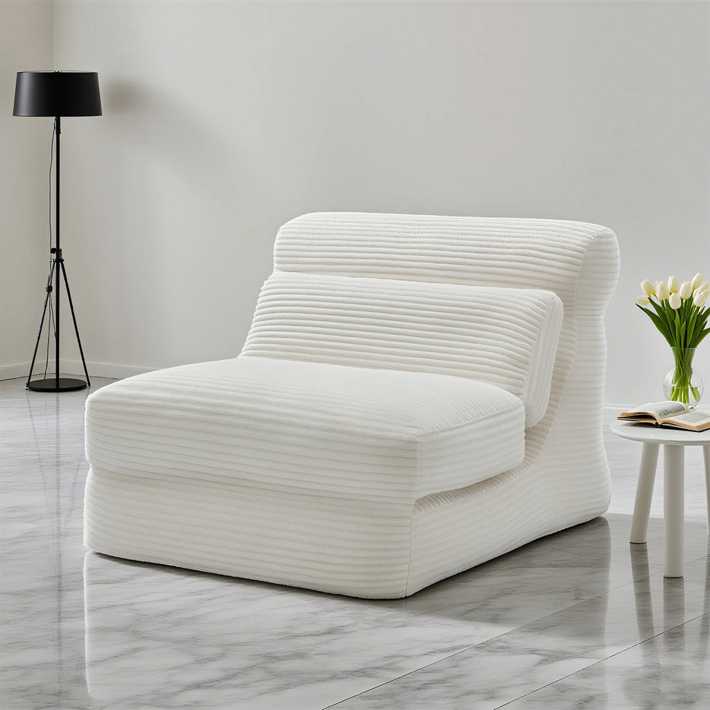 JHK Ergonomic Folding Sofa Bed Living Room Modern Corduroy with Back Lumbar Support Convertible Comfy Sleeper Chair for Bedroom