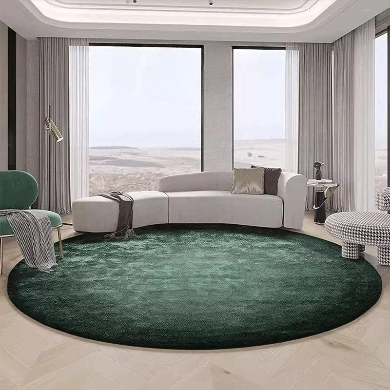 Minimalist Luxury Green Round Carpet
