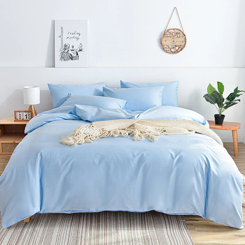 Kuup Queen Size Matte Duvet Cover Skin-Friendly Colored Bedding Set with Flower Branch Design High-Quality Quilt Cover