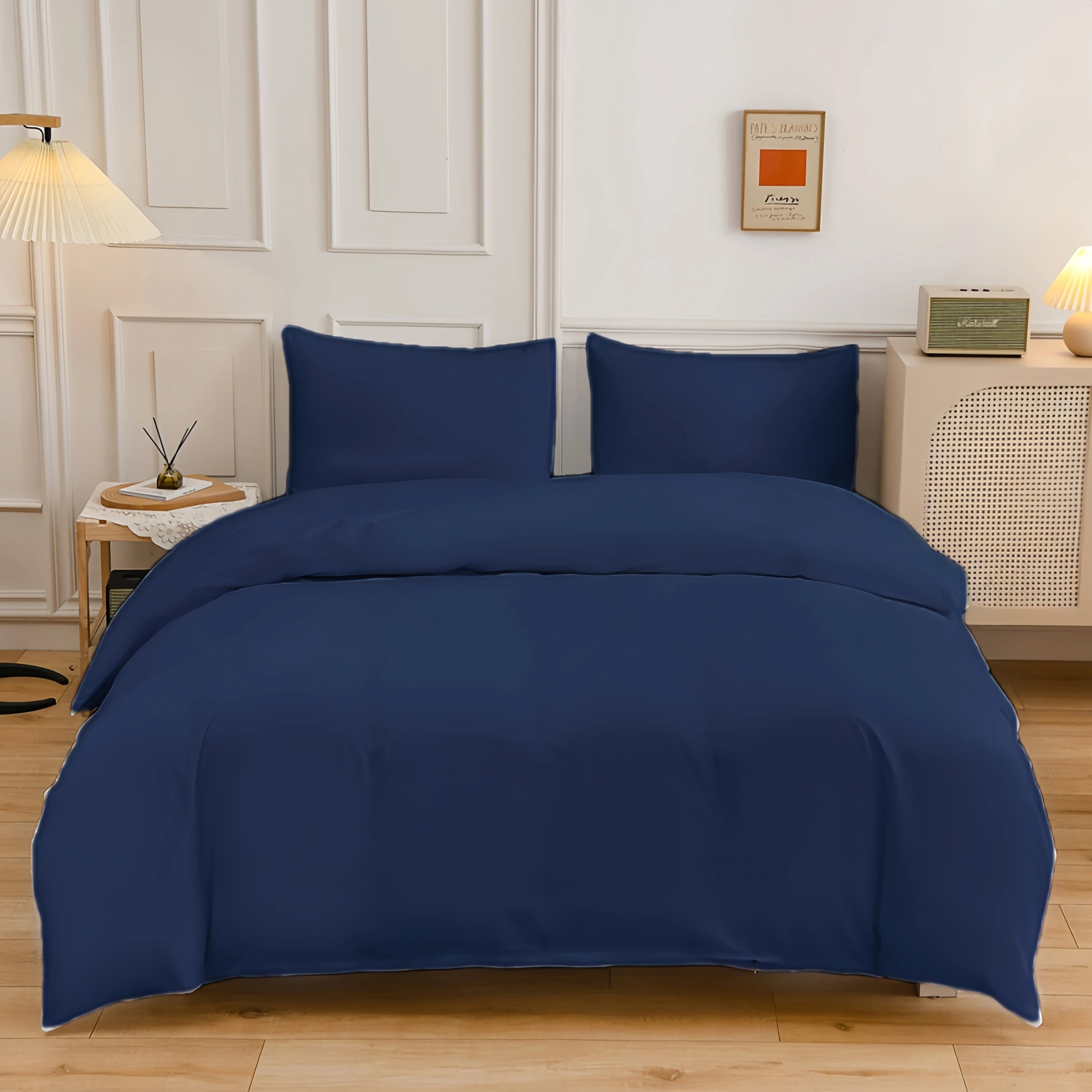 Kuup Queen Size Matte Duvet Cover Skin-Friendly Colored Bedding Set with Flower Branch Design High-Quality Quilt Cover