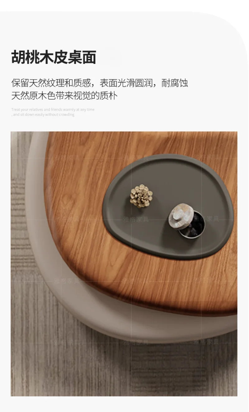 Rotating Coffee Table, Villa Italian Minimalist Italian Designer Creative Floating Tea Table for Large Apartments, High Quality
