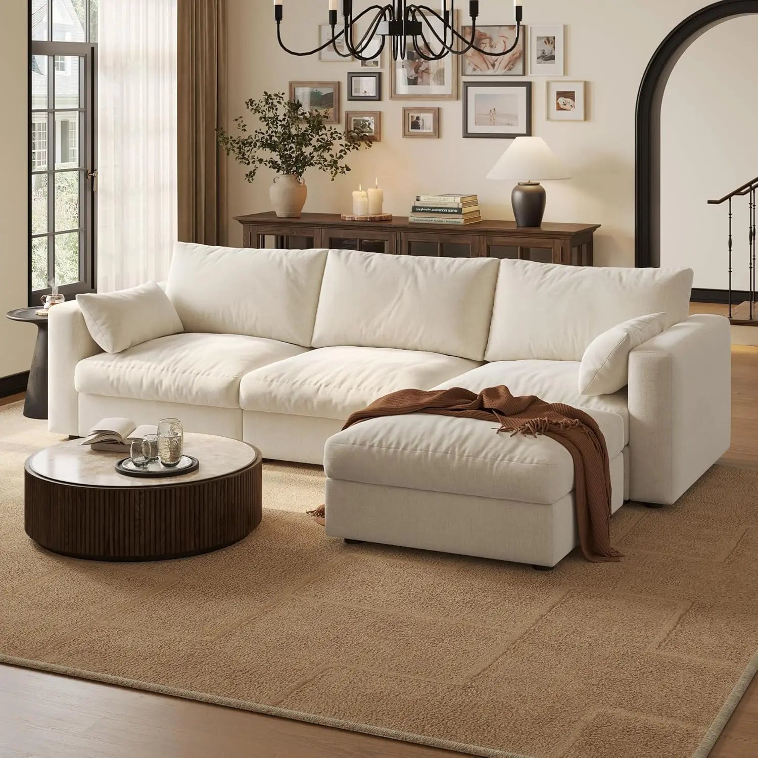 Cloud Modular Sectional with Storage Ottoman