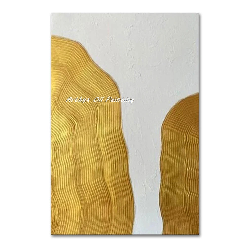 Canvas Art Beige Hand Painted Abstract