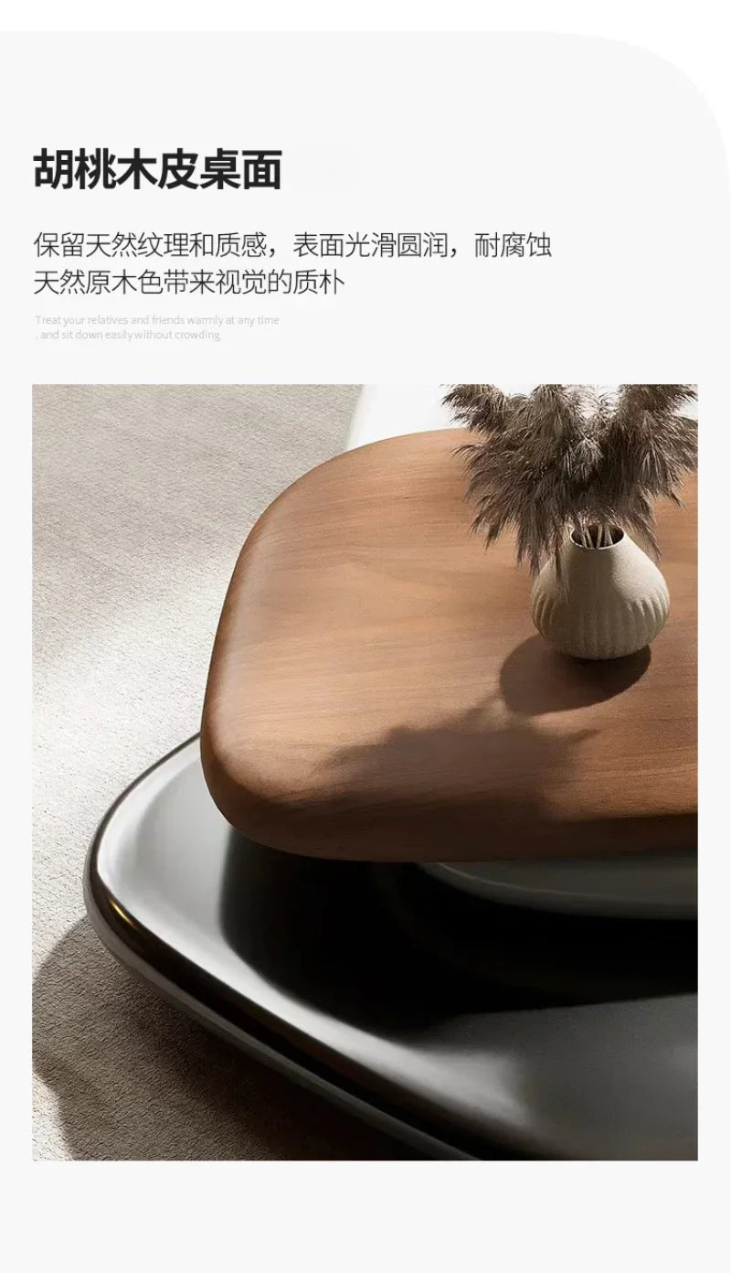 Rotating Coffee Table, Villa Italian Minimalist Italian Designer Creative Floating Tea Table for Large Apartments, High Quality