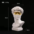 European Decoration David Head Resin Statues