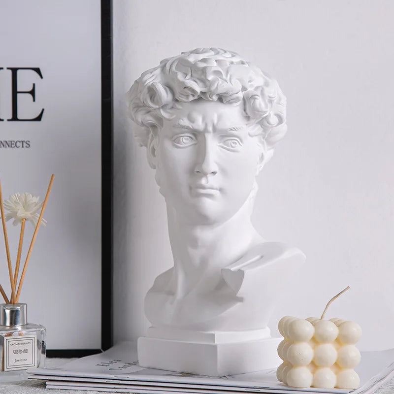 European Decoration David Head Resin Statues