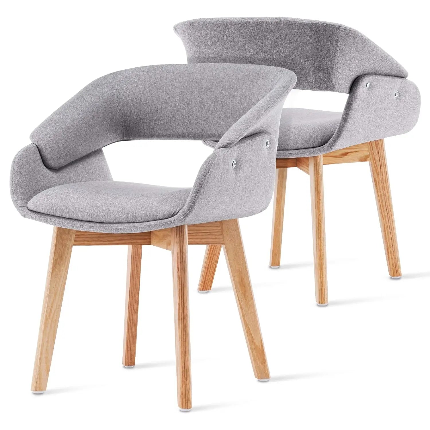 Dining Chairs Set of 2, Modern Upholstered Kitchen Chairs with Fabric Cushion and Solid Wood Legs for Dining Room, Customized