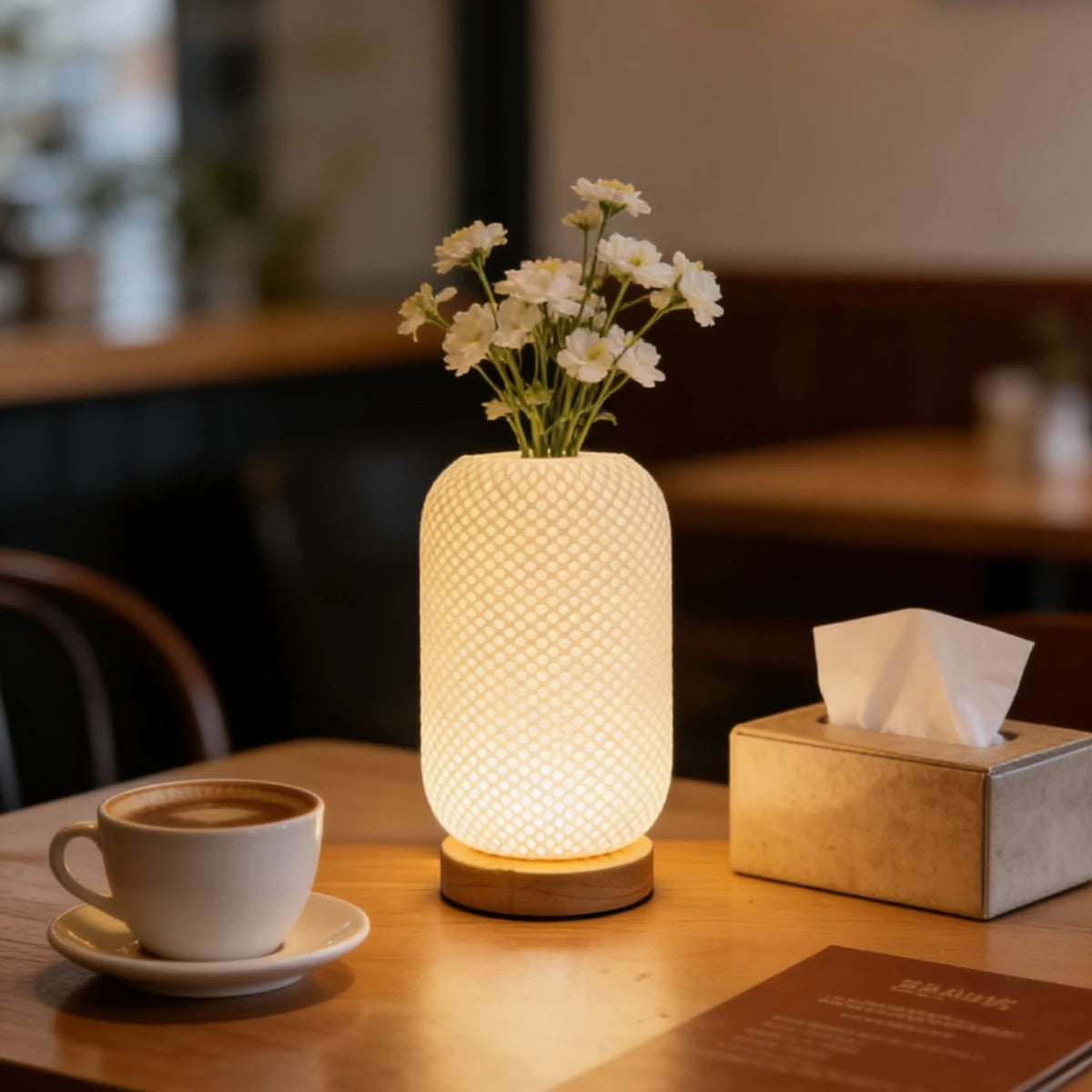 Modern creative 3D printed desk lamp, USB dimmable night light, perfect for bedroom, living room, dormitory decoration and light