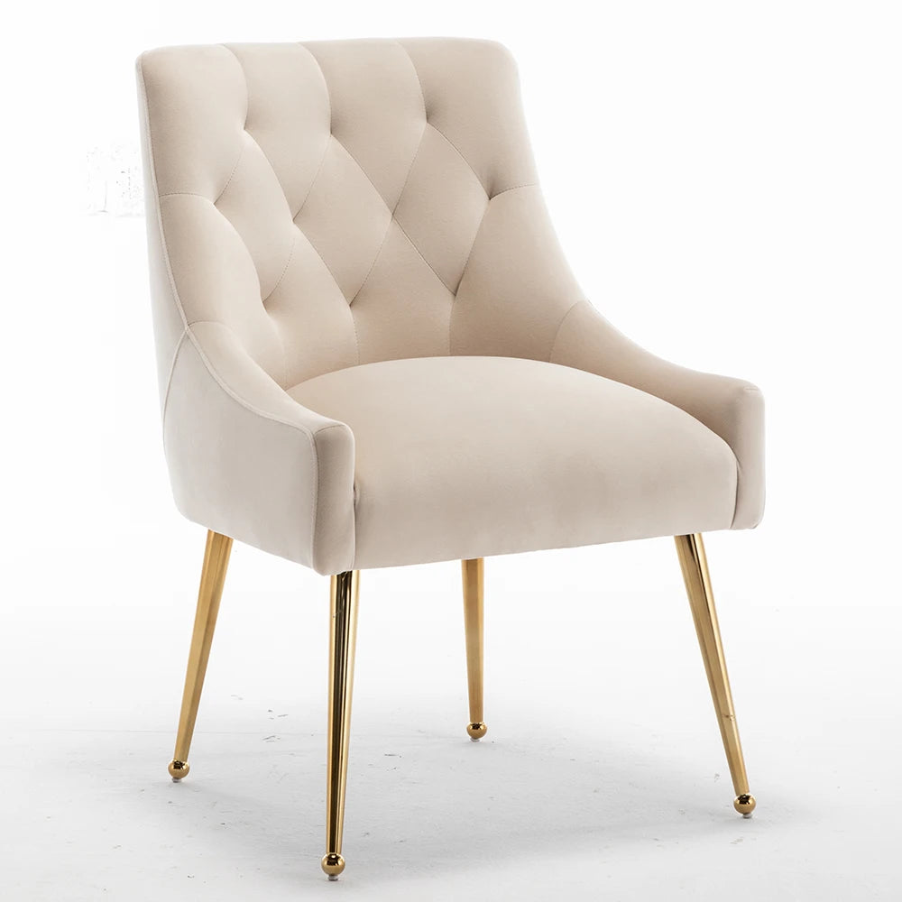 SEYNAR Modern Velvet Dining Chairs Set of 4, Tufted Upholstered Accent Chairs for Dining Room,Office Chair Vanity Chair