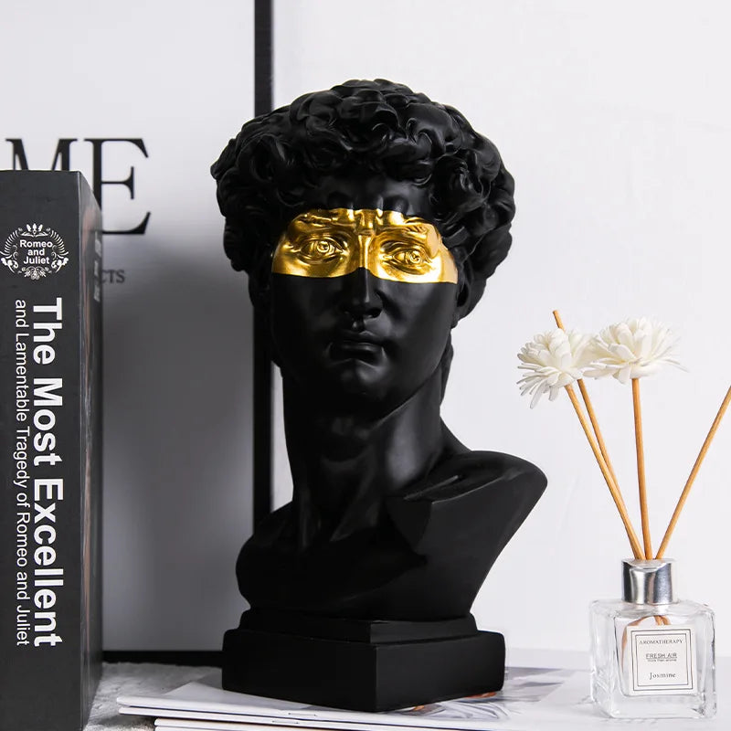 European Decoration David Head Resin Statues