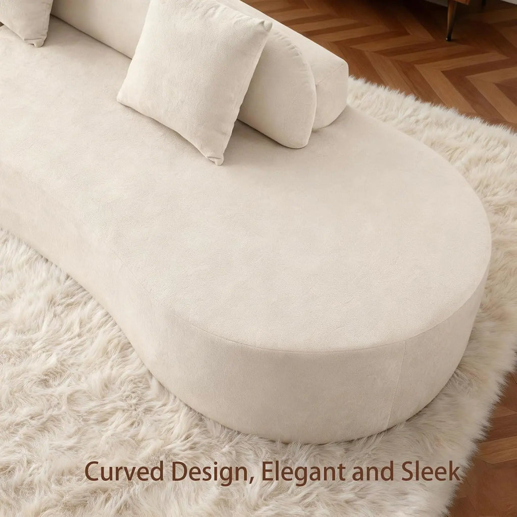 130” Boneless Sectional Couches for Living Room | Modern Curved Sofa Comfy Cloud Couch | Oversized Plush Modular, Customized