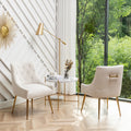 SEYNAR Modern Dining Chairs Set of 2, Upholstered Accent Chair Tufted Back Armless Chair with Back Pull