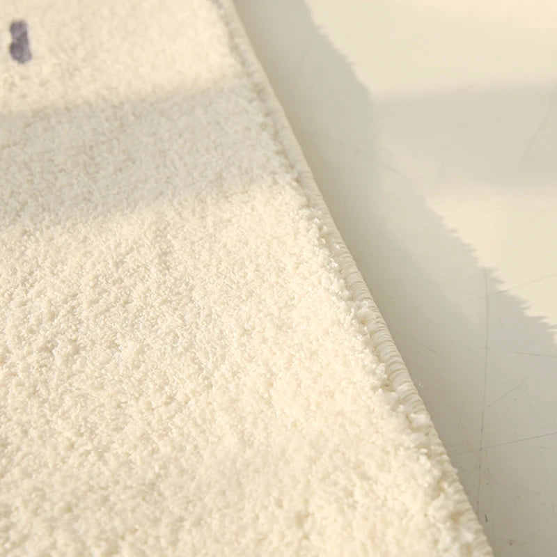 Cream Fluffy Soft Rug Thick Anti-slip