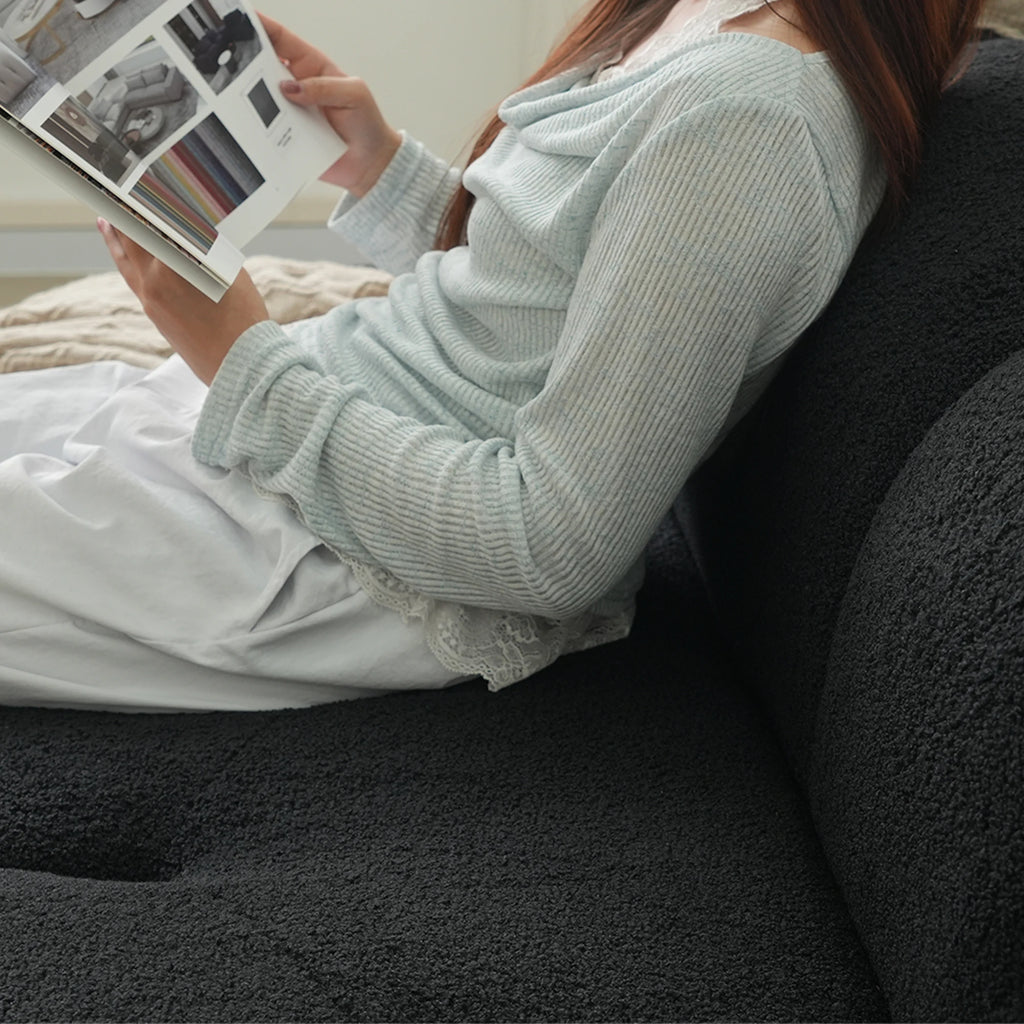 Sdorens Modern Cloud Shaped Couches for Living Room Comfy Upholstered Cloud Shaped Leisure Sofa Couch for Bedroom Apartment