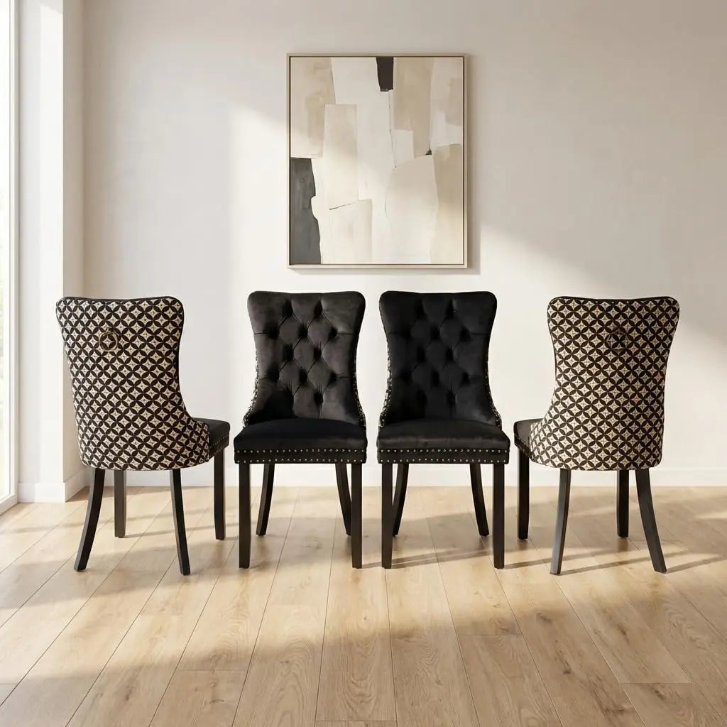 Modern Tufted Upholstered Dining Chairs Set of 4, Olive Green Velvet Dining Room Chair with Metal Legs, Sillas de, Customized