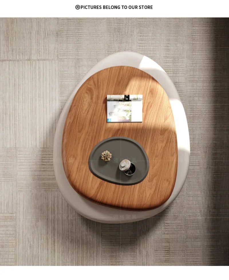 Rotating Coffee Table, Villa Italian Minimalist Italian Designer Creative Floating Tea Table for Large Apartments, High Quality
