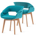 Dining Chairs Set of 2, Modern Upholstered Kitchen Chairs with Fabric Cushion and Solid Wood Legs for Dining Room, Customized