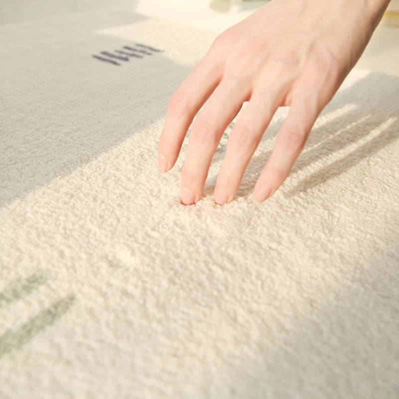 Cream Fluffy Soft Rug Thick Anti-slip