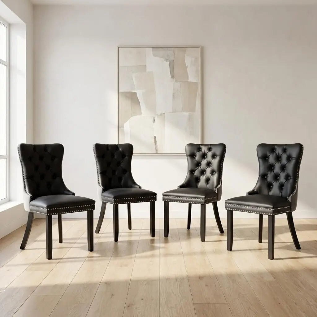 Modern Tufted Upholstered Dining Chairs Set of 4, Beige Velvet Dining Room Chair with Metal Legs, Sillas de, Customized