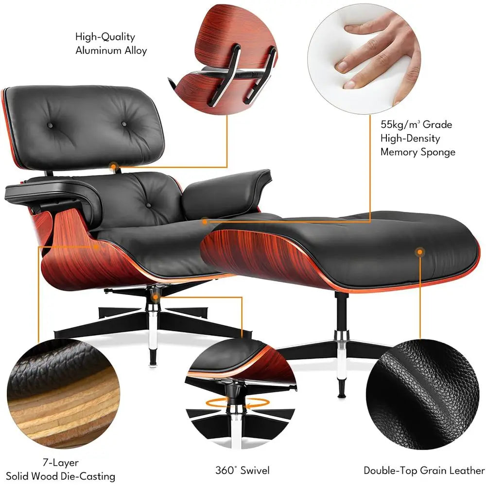 Classic Chaise Lounge with Ottoman