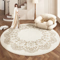 European Style Plush Round Carpet Washable