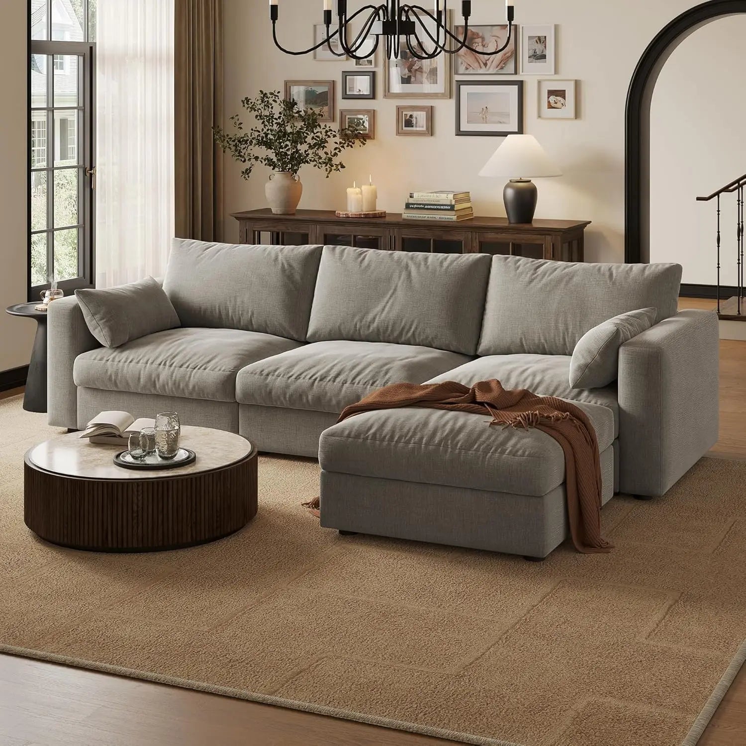 Cloud Modular Sectional with Storage Ottoman