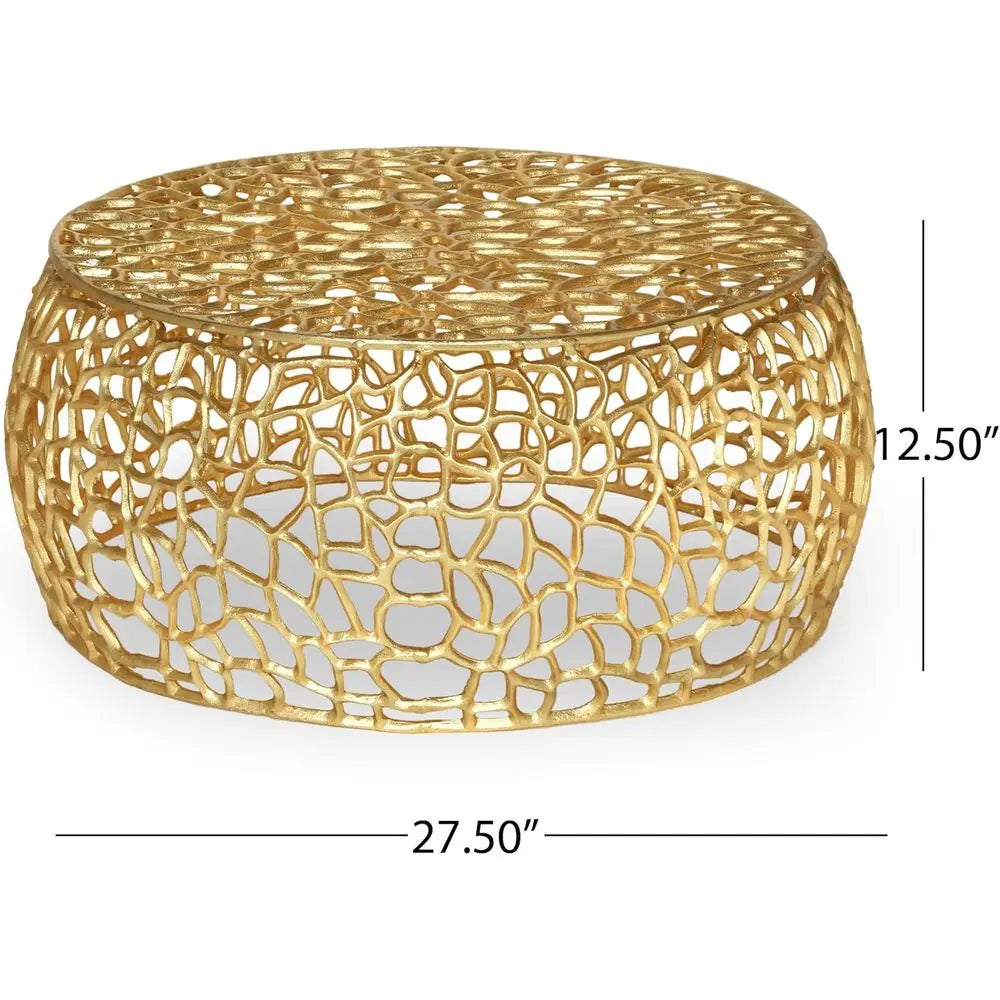 Gold 310321 Coffee Table, 27.5 Square, 12.5 Tall by Great Deal Furniture
