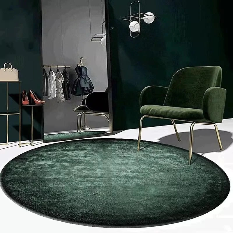 Minimalist Luxury Green Round Carpet