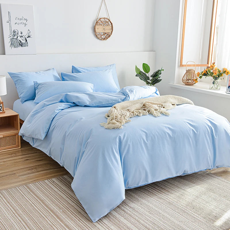 Kuup Queen Size Matte Duvet Cover Skin-Friendly Colored Bedding Set with Flower Branch Design High-Quality Quilt Cover