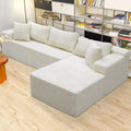 Black sectional couches for Living Room Corduroy Couch，104" Cloud Sectional Couch with L-Shape Chaise， Modern, Customized