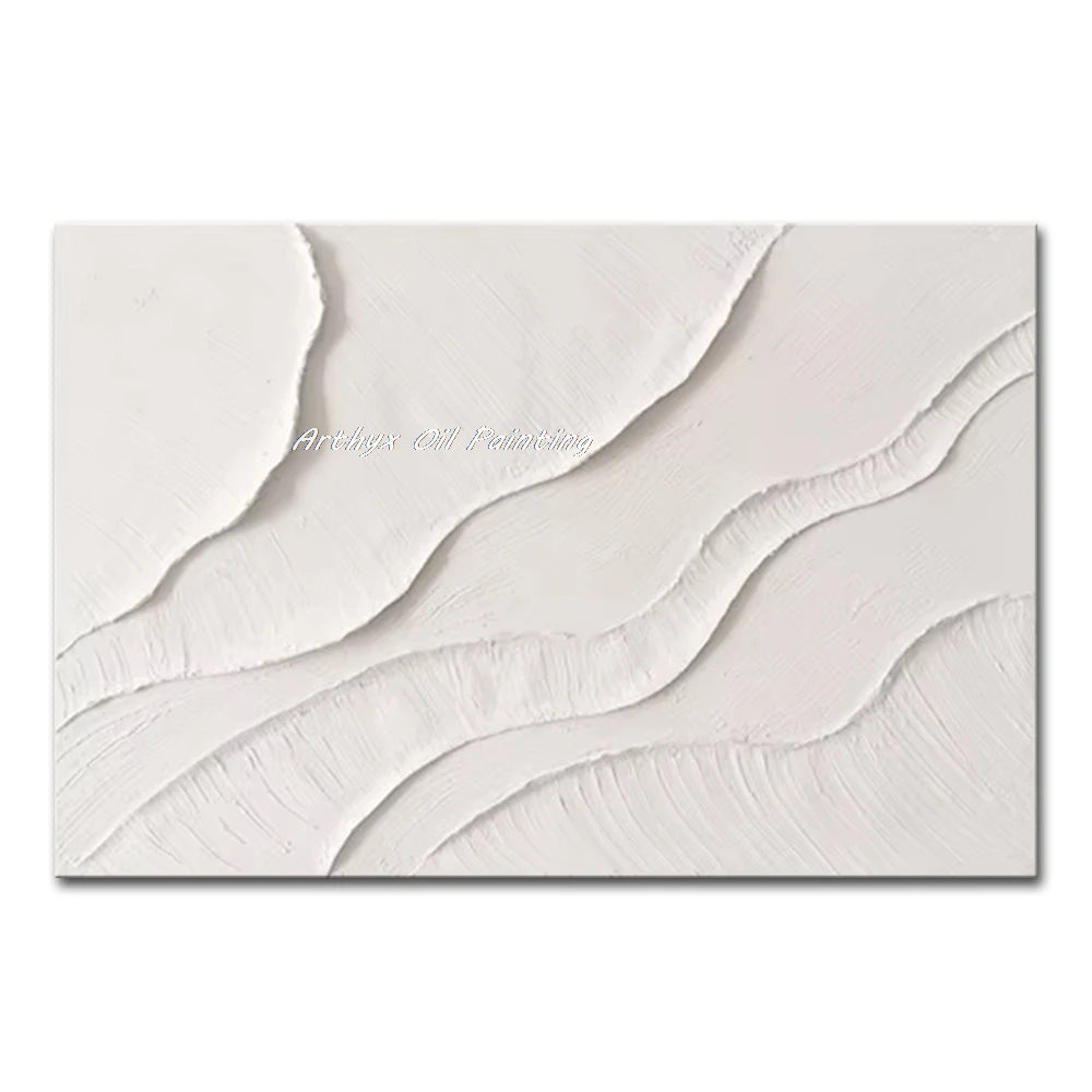 Canvas Art Beige Hand Painted Abstract