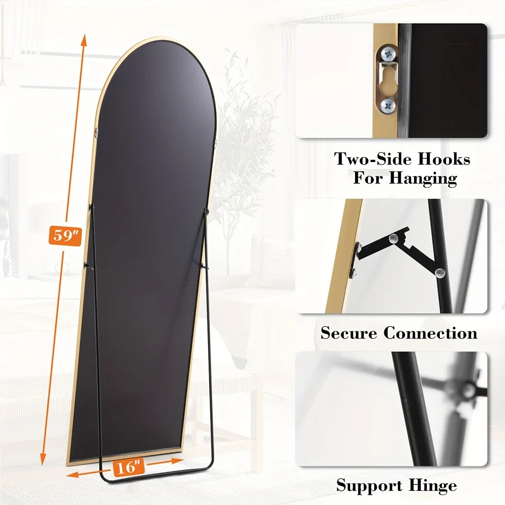 Arched Full Length/Full Body Mirror With Stand