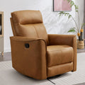 Manual Swivel Rocker Recliner, Glider Recliners with Padded Armrest and Backrest Reclining Sofa for Living Room