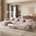 Sdorens Modular Sectional Sofa Couch for Living Room 149.62" Oversized U Shaped Cloud Couch with 2 Ottomans No Assembly Required