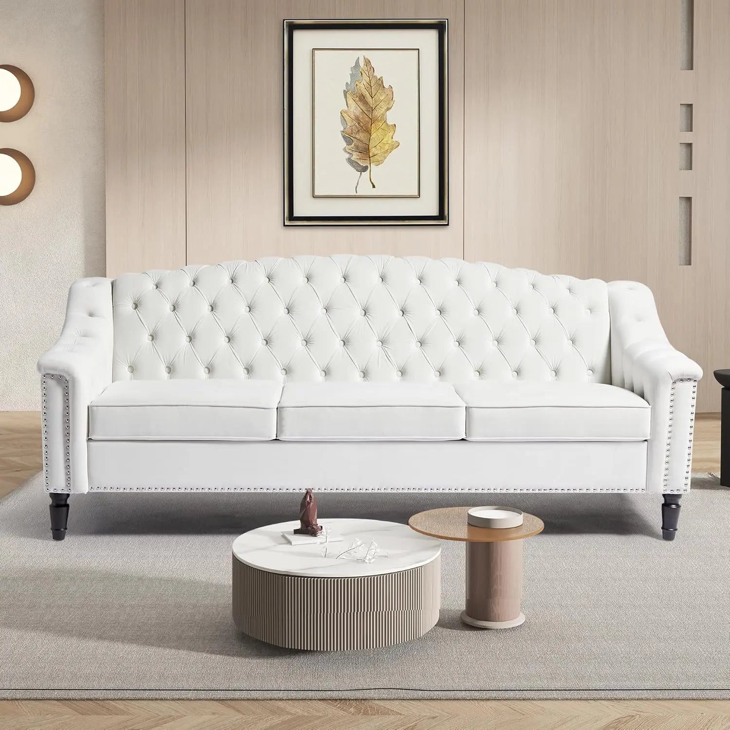 Mid-Century Modern Leather Couch
