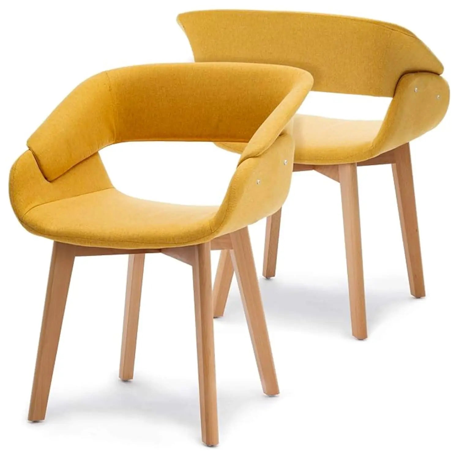 Dining Chairs Set of 2, Modern Upholstered Kitchen Chairs with Fabric Cushion and Solid Wood Legs for Dining Room, Customized