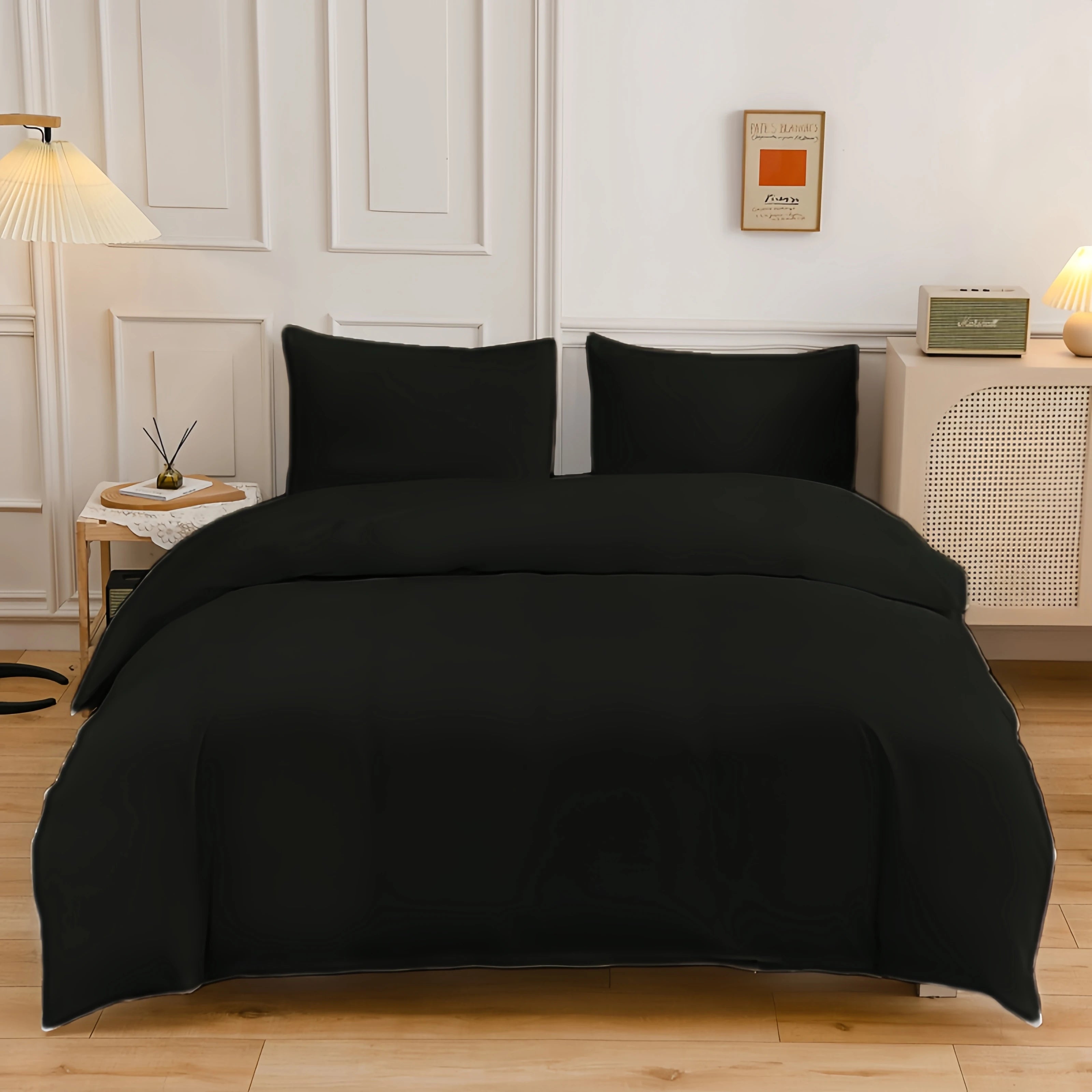 Kuup Queen Size Matte Duvet Cover Skin-Friendly Colored Bedding Set with Flower Branch Design High-Quality Quilt Cover