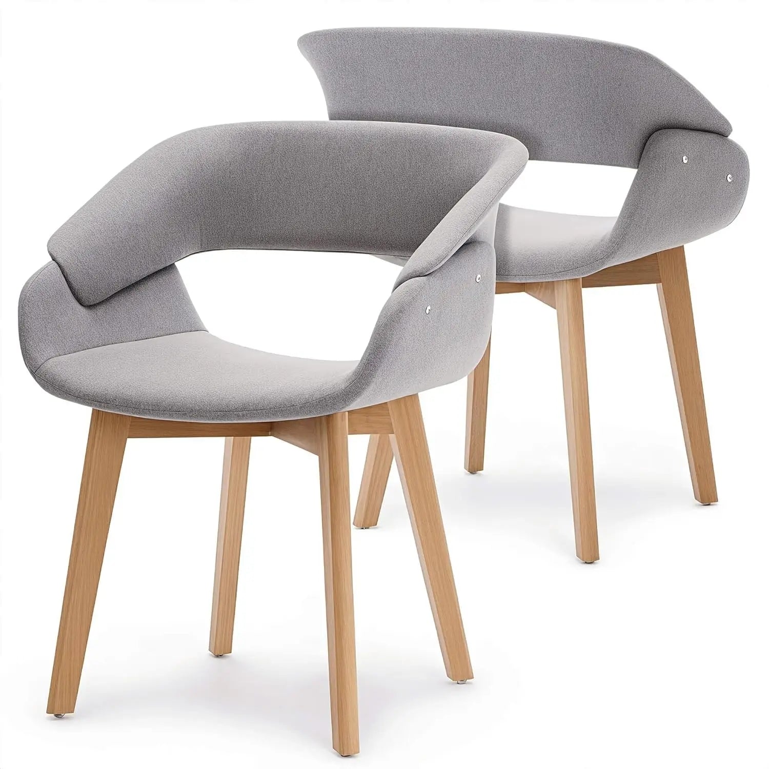 Dining Chairs Set of 2, Modern Upholstered Kitchen Chairs with Fabric Cushion and Solid Wood Legs for Dining Room, Customized