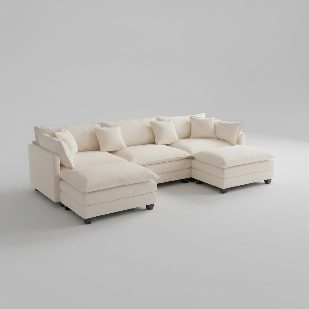 Modular Sectional Sofa with Ottoman