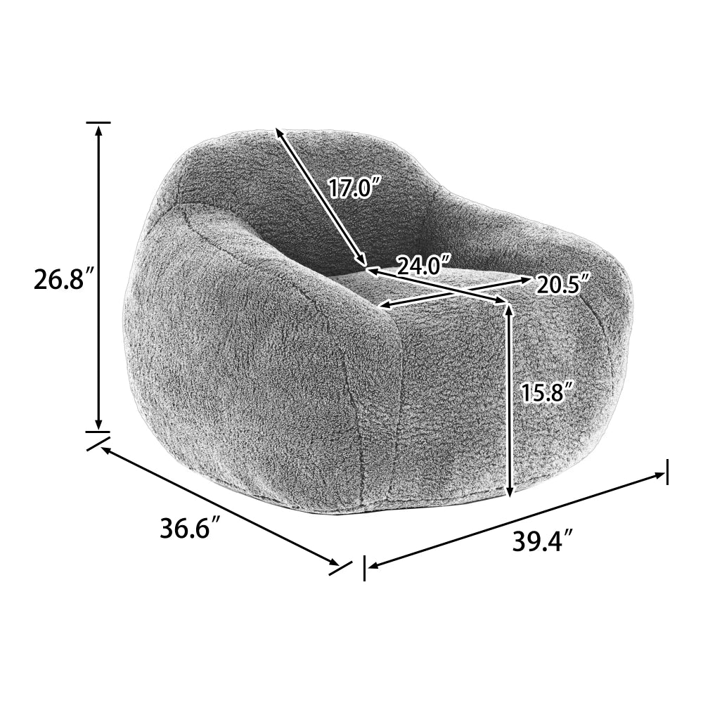 Bean Bag Chair , Sofa for Adults Comfy Beanbag Giant  Chair with Spacious Design  Couch with Armrest Large Chair with Memory