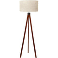 Wood Tripod Floor Lamp Mid Century Standing Lamp Modern Design Studying Light for Living Room Bedroom Study Room and Office Fla