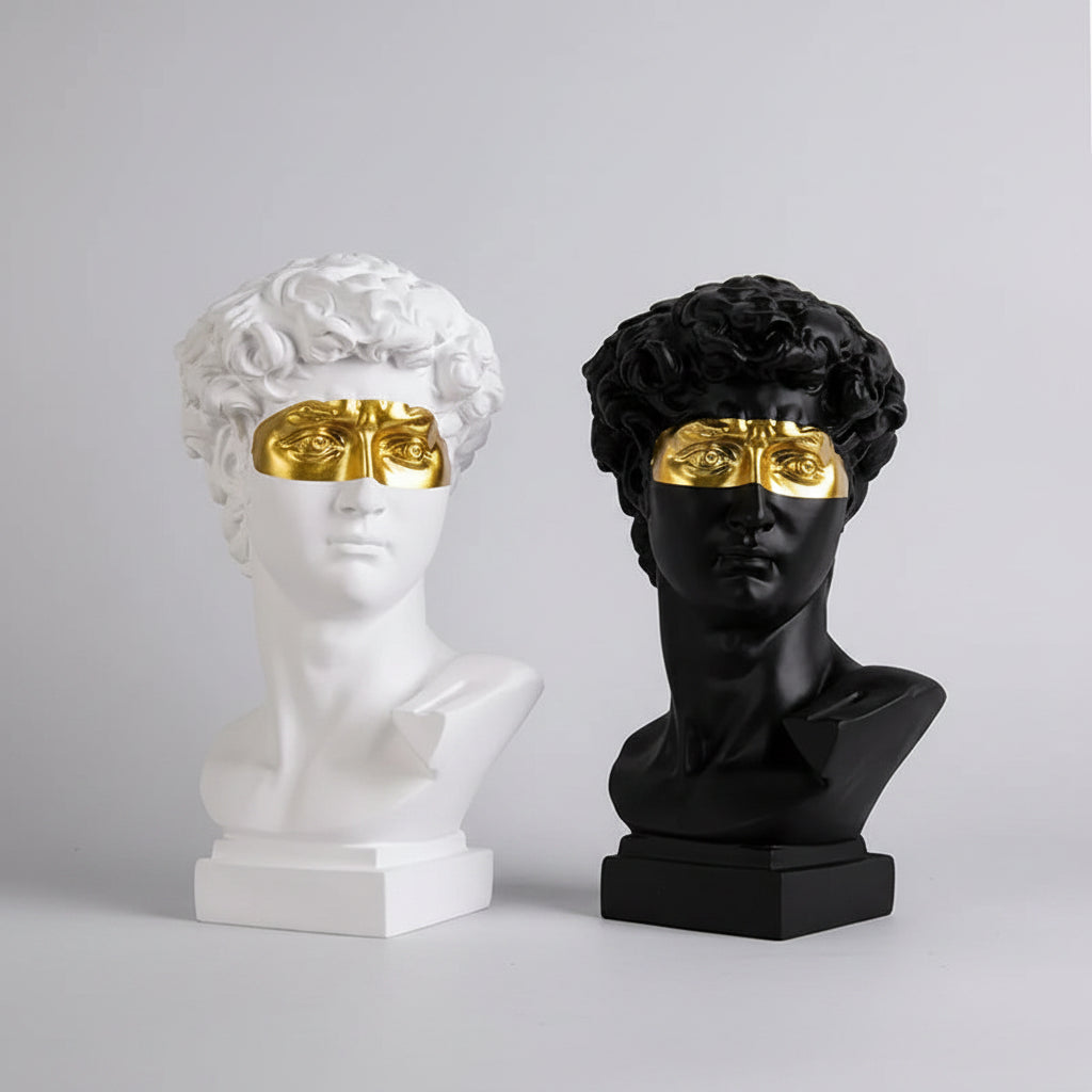 European Decoration David Head Resin Statues