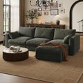 Cloud Modular Sectional Sofa Couch with Storage Ottoman, 99" Oversized Sectional Couches for Living Room, Cloud, Customized