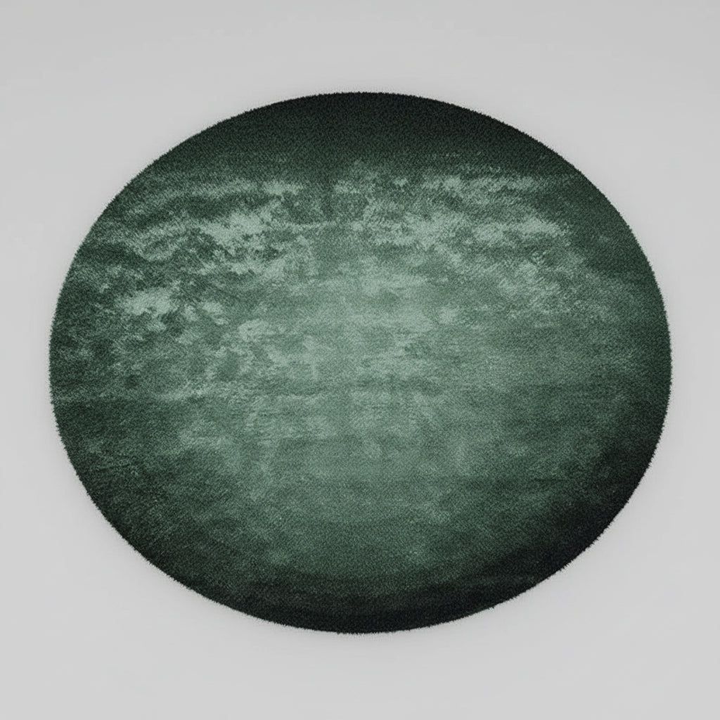 Minimalist Luxury Green Round Carpet