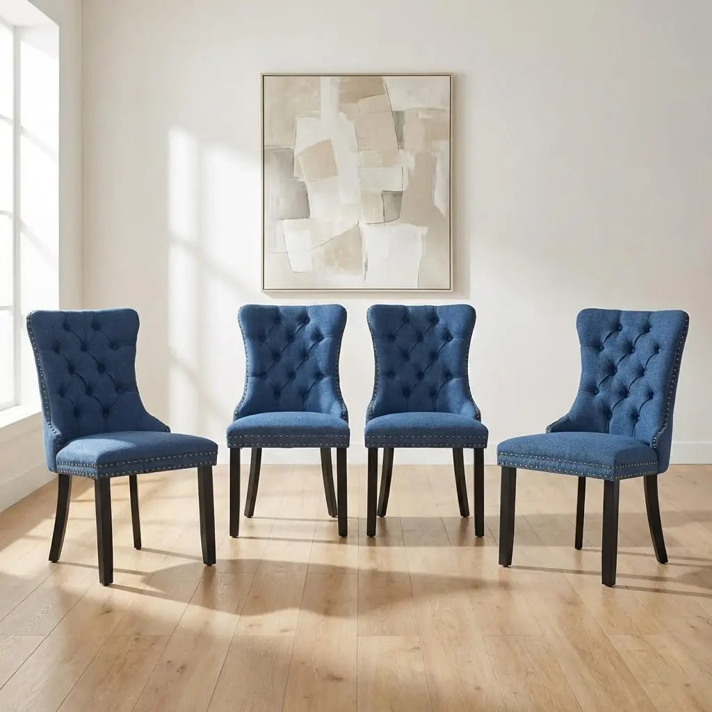 Modern Tufted Upholstered Dining Chairs Set of 4, Olive Green Velvet Dining Room Chair with Metal Legs, Sillas de, Customized