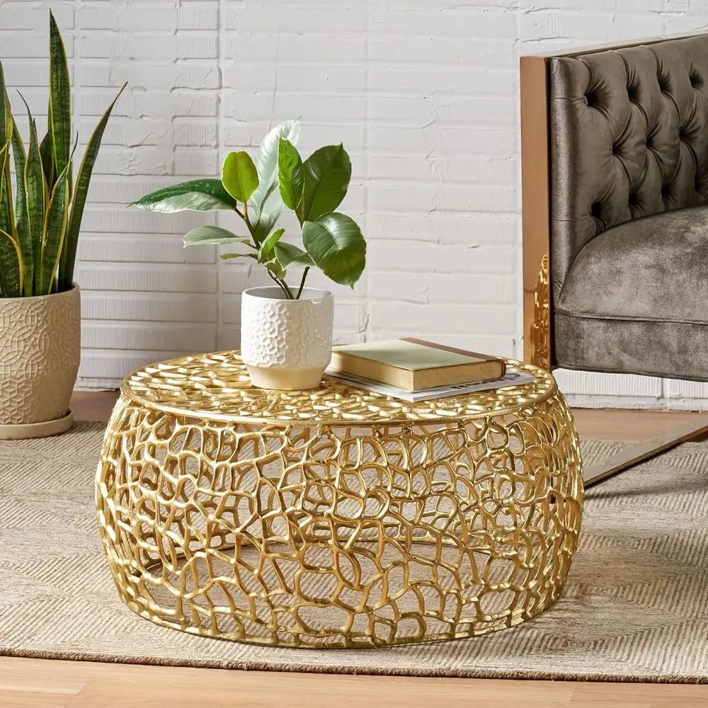 Gold 310321 Coffee Table, 27.5 Square, 12.5 Tall by Great Deal Furniture