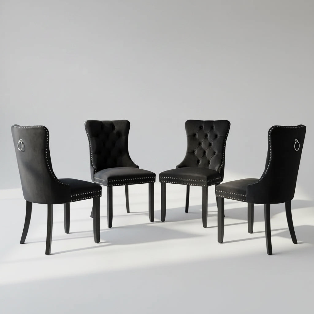 Black Tufted Dining Chairs - Customize
