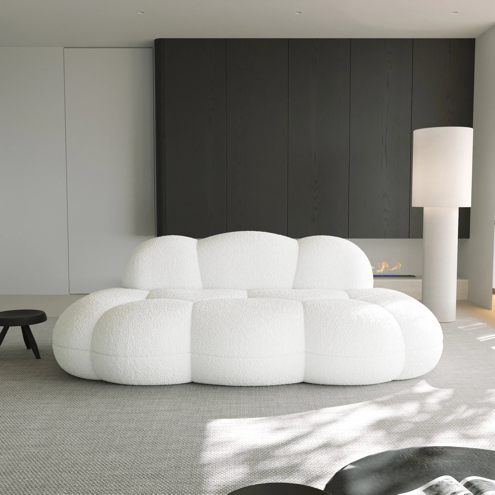 Sdorens Modern Cloud Shaped Couches for Living Room Comfy Upholstered Cloud Shaped Leisure Sofa Couch for Bedroom Apartment